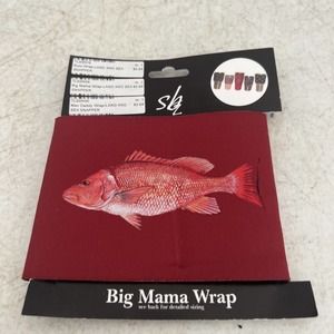 Big Mama Stainless Steel Timber Wrap Coozie Fish